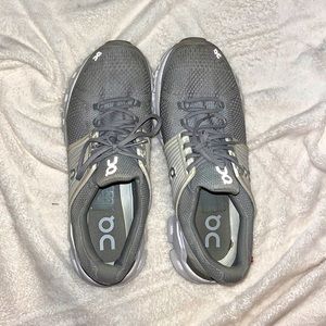 On Grey Tennis Shoes